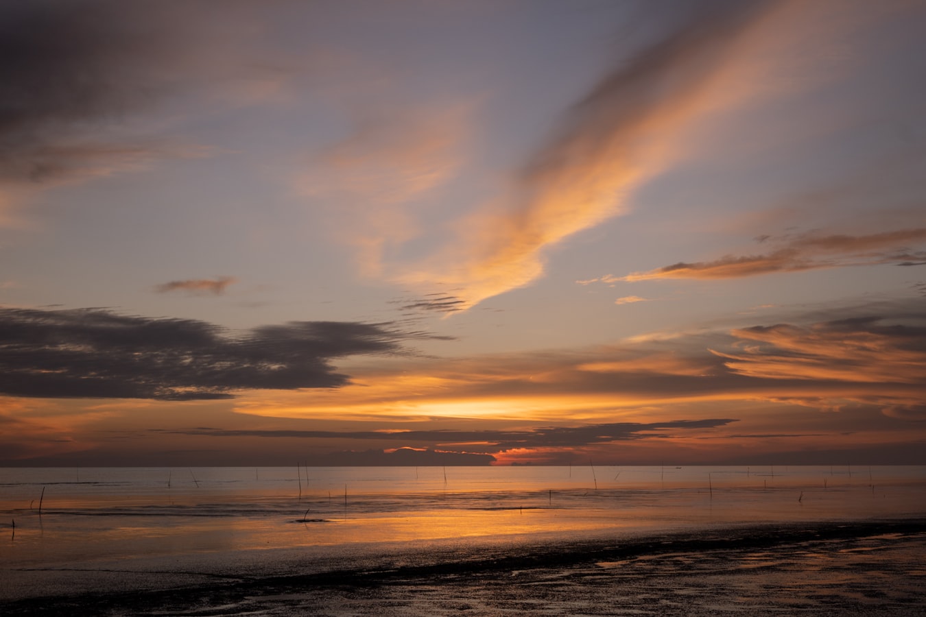Beach Coast Malaysia Sunset